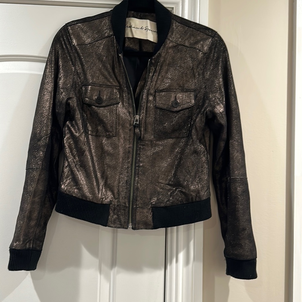 Graham & Spencer Metallic bomber jacket